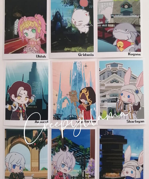 FFXIV landscape polaroid